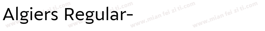 Algiers Regular字体转换